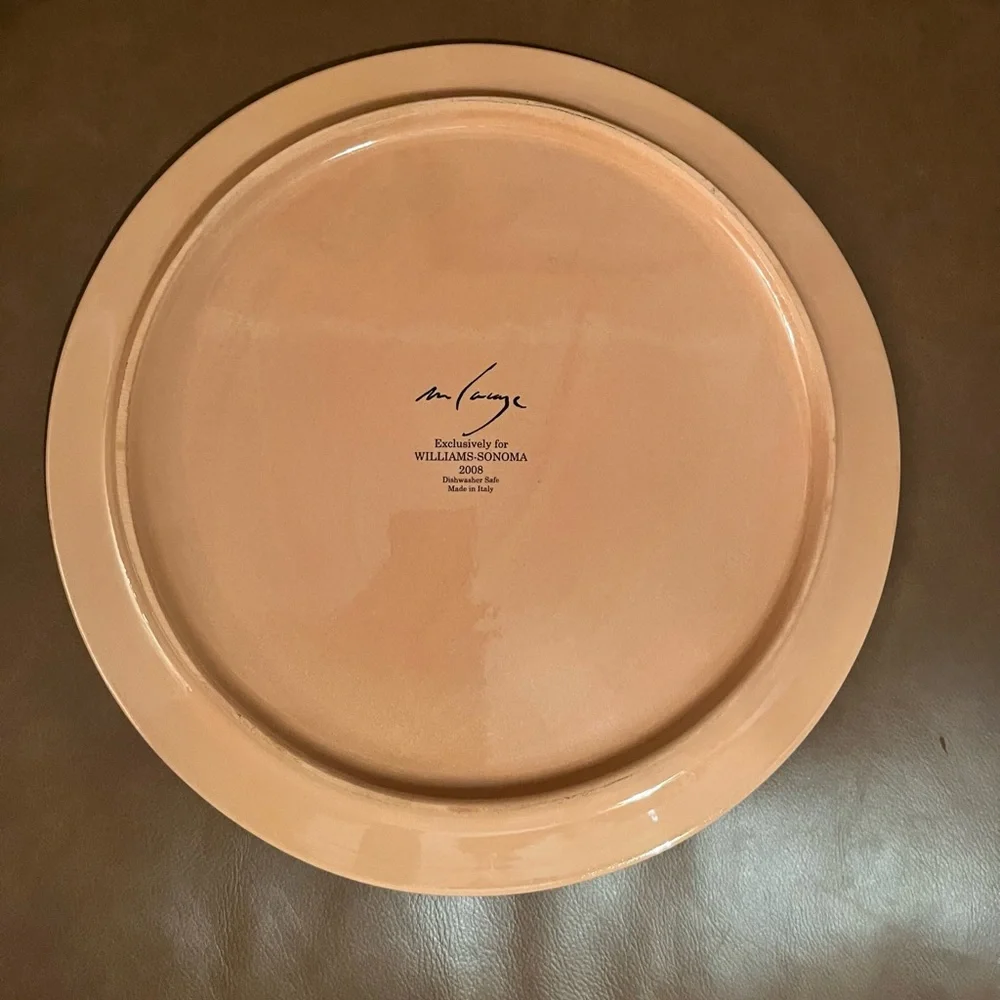 Paysage by William Sonoma Cheese Serving Plate w/ Decorative Metal Stand